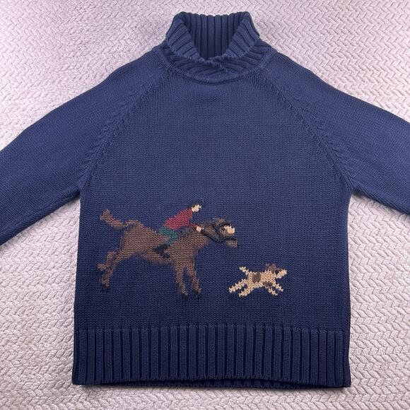 Pendleton Fox Hunt Chunky Collar Sweater Women’s Dogs Intarsia XL - Picture 14 of 16